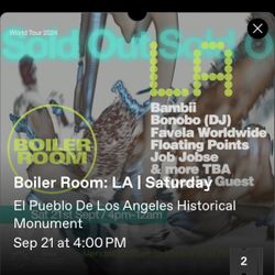 Boiler Room*$160 For 2 Tickets *