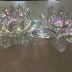Crystal  Candle Holders 