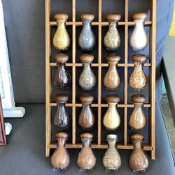 Vintage Spice Rack 16 Bottles 