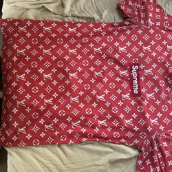 Supreme X Louis Vuitton Limited Edition Red Monogram Shirt