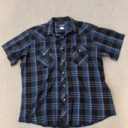 Mens Wrangler Short Sleeve Shirt, XL
