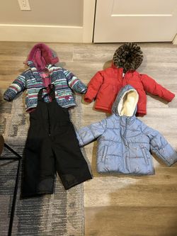 Toddler winter Coats And Snow Bibs 