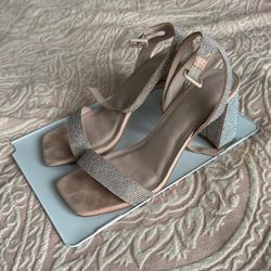 Blinges Out Ankle Strap Heels