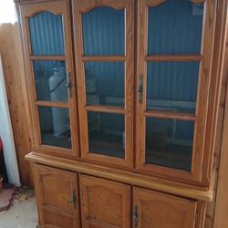 Oak China Cabinet 