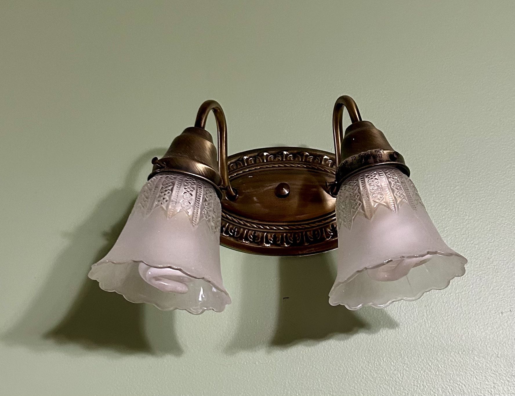 Beautiful Pair Of Vintage Brass Wall Sconces