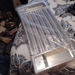 03-09 Hummer H2 Chrome Replacement Hood Deck Vent with handle covers