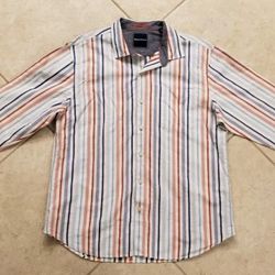 Men's Tommy Bahama Button Front Shirt Size XL White Red Blue