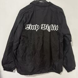 Vintage Limp Bizkit Jacket Medium Button Windbreaker Lightweight Fred Durst Coat 1997