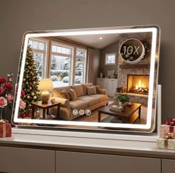 Brand new Antok 33” x 23” LED Lighted Bathroom Vanity Mirror 10X Magnifying Mirror