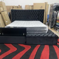 $1299 Brand New King Bed Frame With Mattress(Read Description Below)