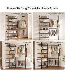 Freestanding Modular Closet Organizer with Shelves