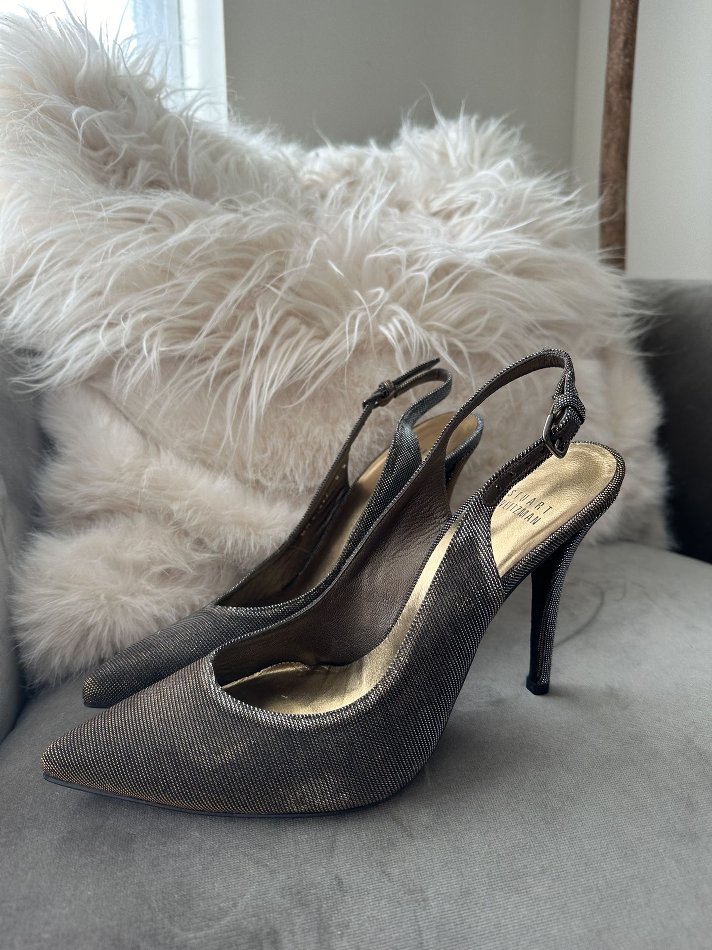 Stuart Weitzman Pointed Toe Slingback Pump