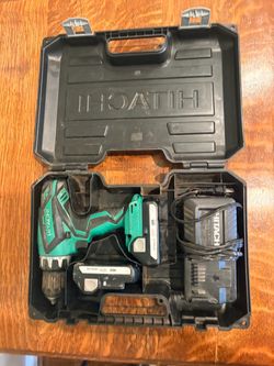 Hitachi DS18DGL 18V Lithium-Ion 1/2 in. Drill 24359-2 Drill, Case, Charger & 2 Batteries