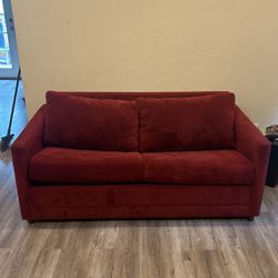 Red/ burgundy Pull Out Sofa