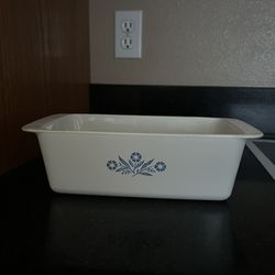 Vintage Blue Cornflower Corningware Loaf Pan