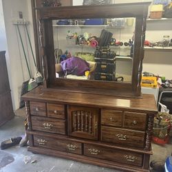 Large Dresser And Mirror