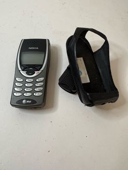 Nokia 8260 AT&T Black Cellular Phone Bundle Case Untested As Is. Video