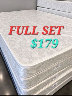 BRAND NEW !! FULL SIZE $179 // MATTRESS AND BOX SPRING