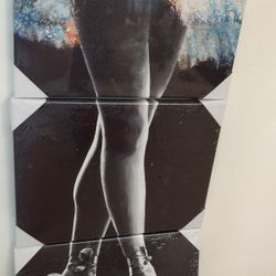 New Ballerina 3 Piece Canvas Wall Art Print