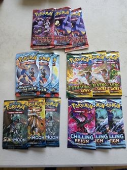 Pokemon Card 15 Packs 170.00 Deistined Rivals Journey Together Chilling Reign Evolving Skies 