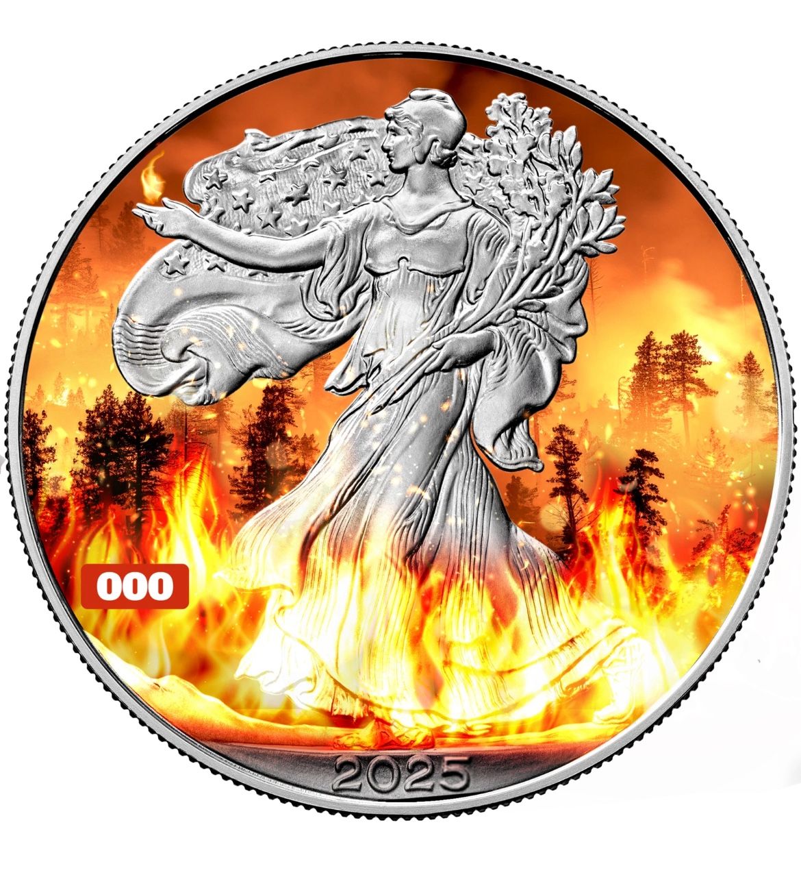 2025 U.S. Eagle Natural Disasters Wildfire Edition 1 oz Silver Coin