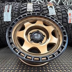 17x8 5x127 Black Rhino Voyager Jeep Rims