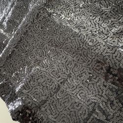 6 Black sequin table runners 12 x 108