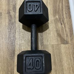 Dumbbell One Single 40 Pounds 