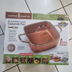 Copper Chef Xl Extra Large Casserole Pan New