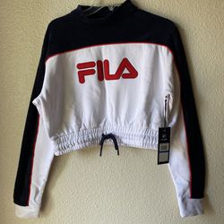 Brand New Woman’s Fila brand White Sweater Up For Sale 