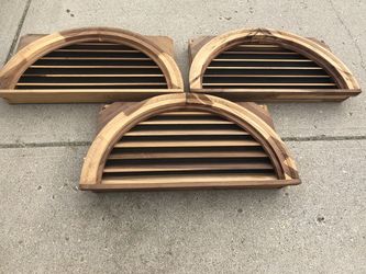 3-attic/gabel vents 29.5” x 15.5”. With screens. Never installed.