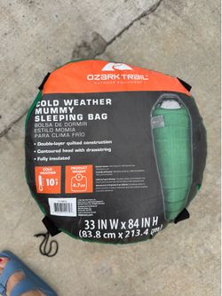 Ozark trail cold weather mummy sleeping bag