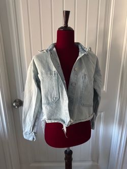 Zara Denim Distressed Jacket