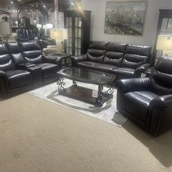 Leather Sofa Set