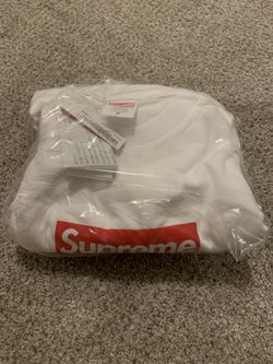 Supreme box logo long sleeve l/s tee M IN HAND covid Jordan 1