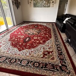 SAFAVIEH Lyndhurst Collection X-Large Area Rug Carpet - 12' x 18', Red & Black, Oriental Design