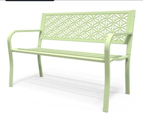 New outdoor bench! Green color!