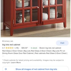 Red Buffet Cabinet 
