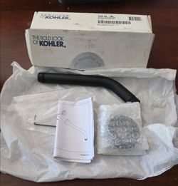 KOHLER 6-1/2 in Statement Shower Arm and Flange, Matte Black