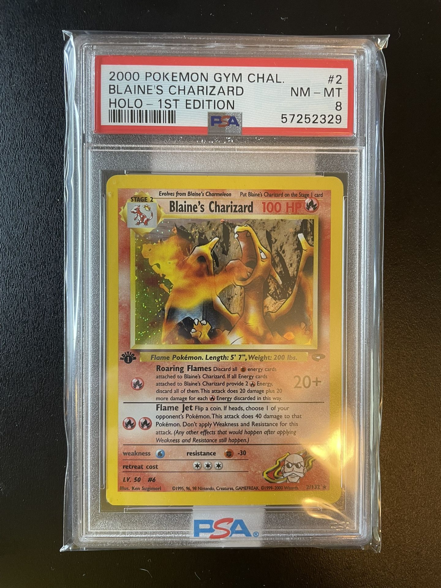 1st Edition PSA 8 Blaine’s Charizard