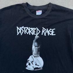 Vintage 90’s Distorted Rage Single Stitch Heavy Metal Band T-Shirt XL