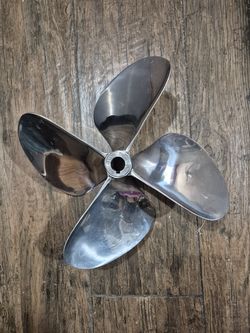 Chrome Steel Boat Propeller 1418LS 00