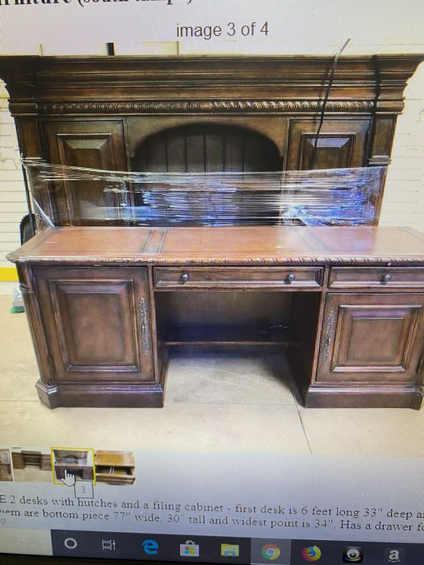 Desk Hutch Cabinet by Hooker Furnitures
