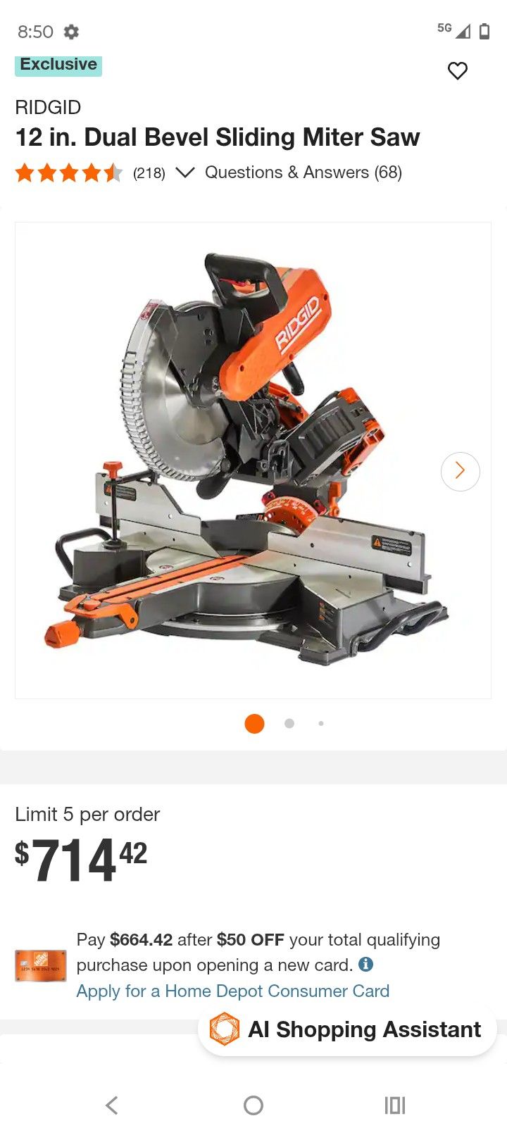 Ridgid Miter Saw