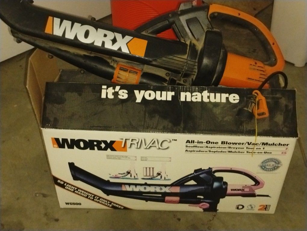worxs 3in1 leaf blower mucher vacumme