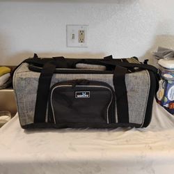 small black/gray pet carrier