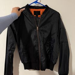 Womens Navy Blue Bomber Jacket 