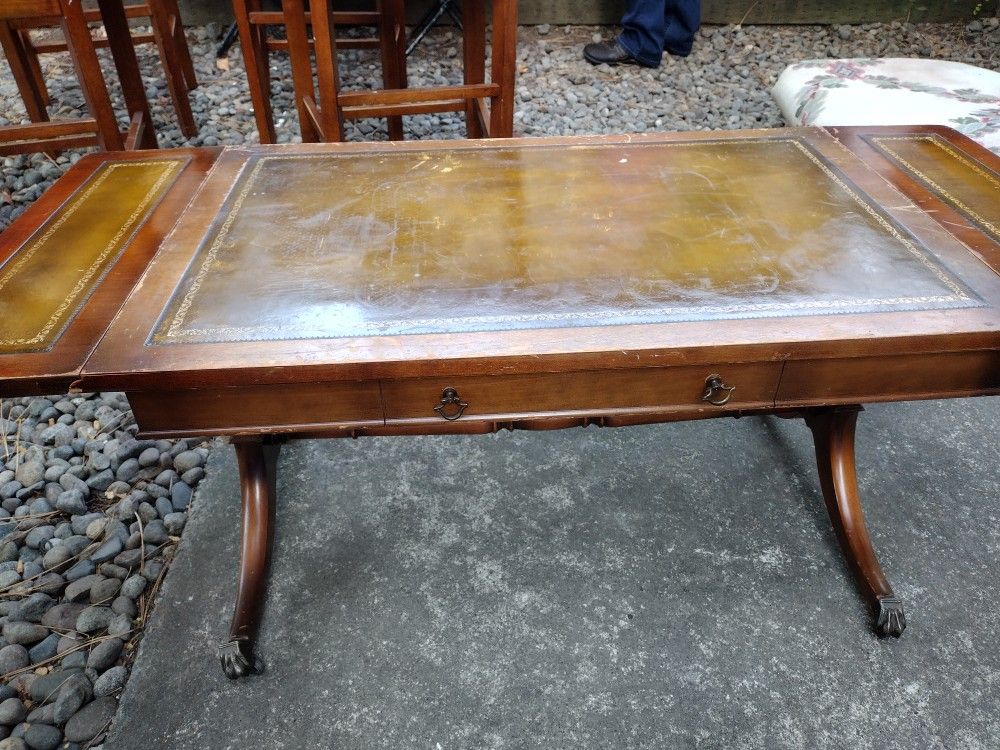 Antique Drop Down Coffee Table