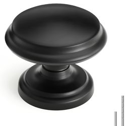 13 Pack Matte Black Round Cabinet Knobs