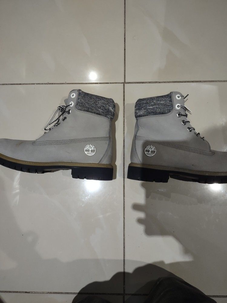 Gray Timberland Boots